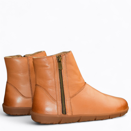 Skórzane rude trzewiki damskie barefoot Thaliva