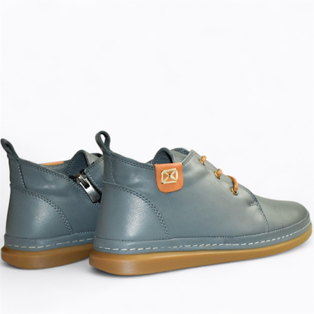 Skórzane denimowe trzewiki damskie Donteri