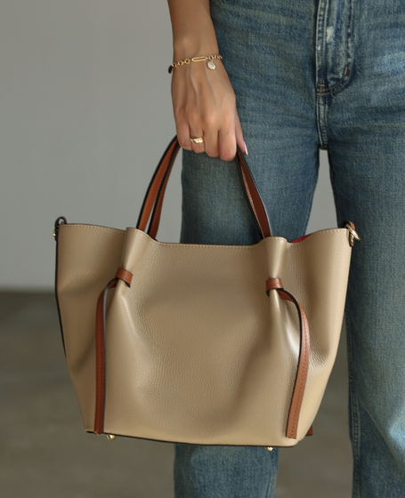 Solmira Cappuccino | Rudy - Medium Leather Tote