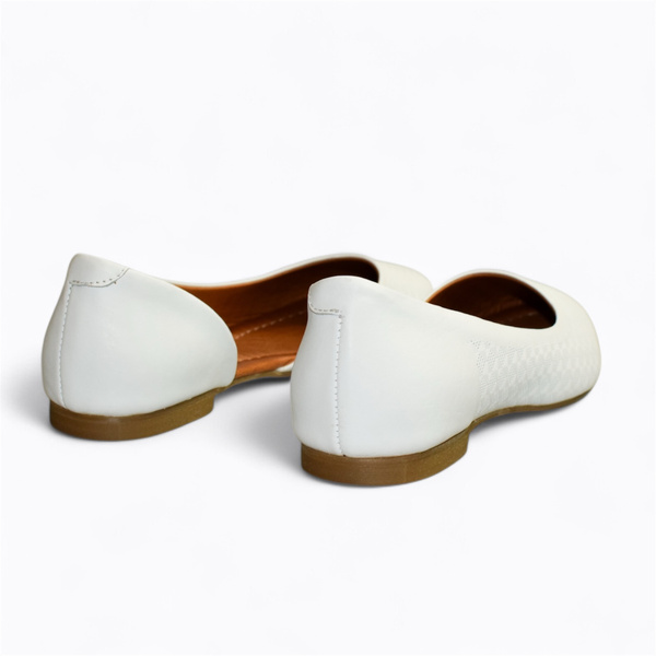 Ollinda Women's White Leather Low-Top Shoes