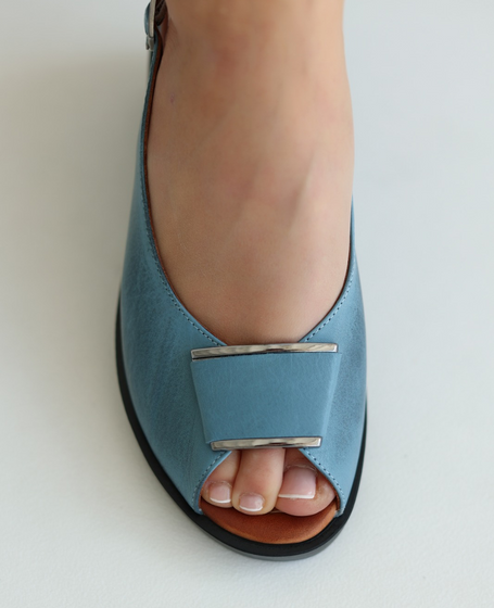 Relmora Women's Leather Denim Sandals