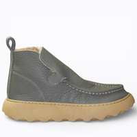 SKÓRZANE SZARE BOTKI DAMSKIE DELIRIS