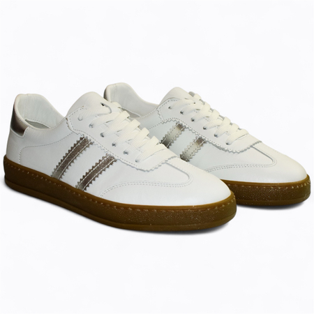 SKÓRZANE BIAŁE SNEAKERSY DAMSKIE MAGLINE