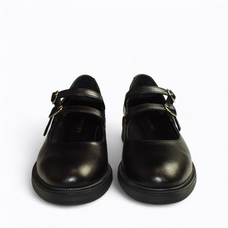 Kirella Women's Black Leather Low-Cut Shoes