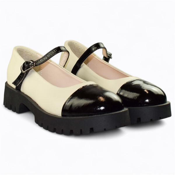 Giselda Beige Leather Women's Shoes