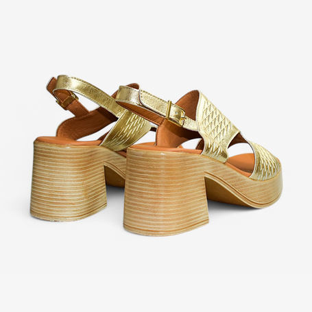 TREFFIA WOMEN'S GOLD SANDALS