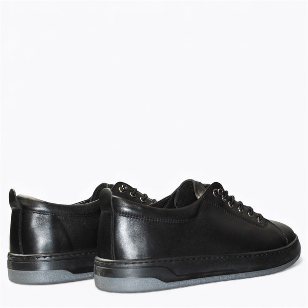 Skórzane czarne sneakersy damskie Arestia