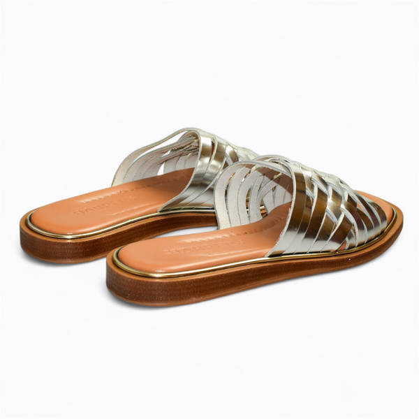 BRILIEN WOMEN'S SILVER FLIP-FLOPS