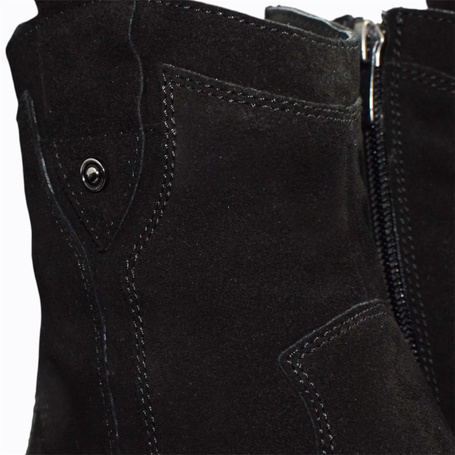 Nomelia Women's Black Leather Cowboy Boots