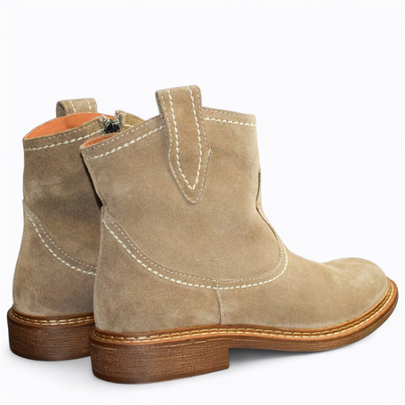 Callira Women's Gray Leather Cowboy Boots