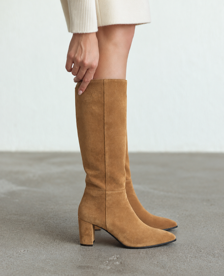 Claudine Women's Red Leather Boots