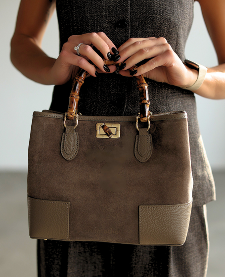 Esvaldi XS Taupe - Small Leather Trunk