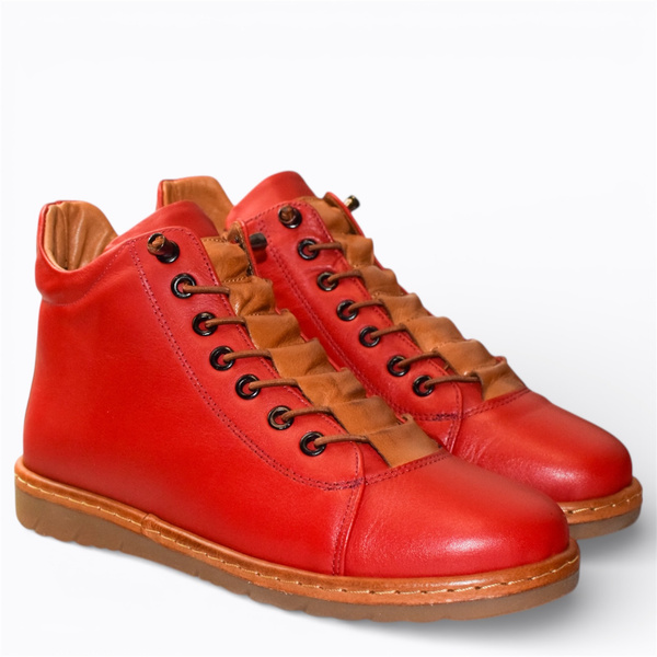 Carleia Women's Red Leather Boots