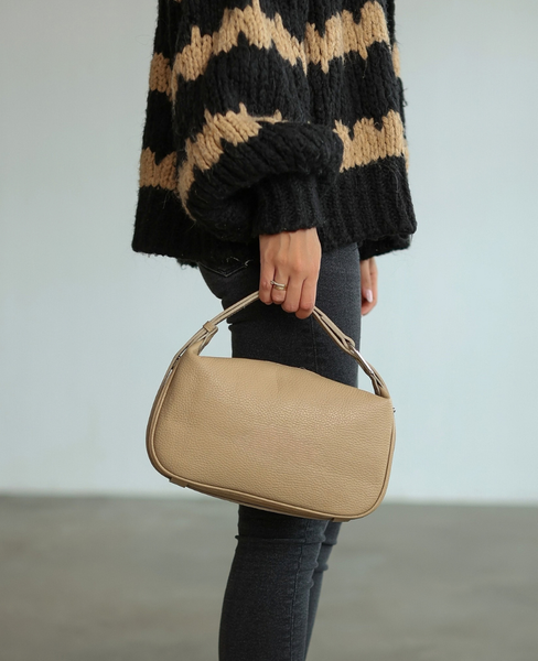 Thirian Cappuccino - Leather Shoulder Bag