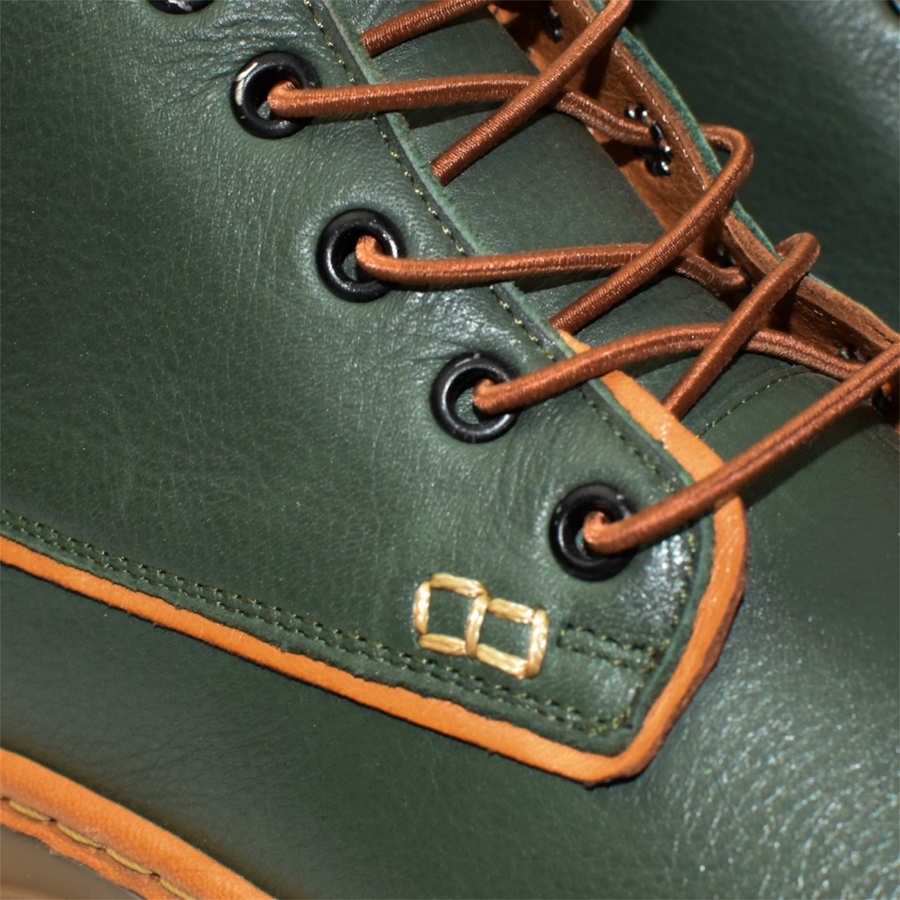 Skórzane oliwkowe trzewiki damskie Ramarin