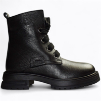 Skórzane czarne botki damskie Trenisa