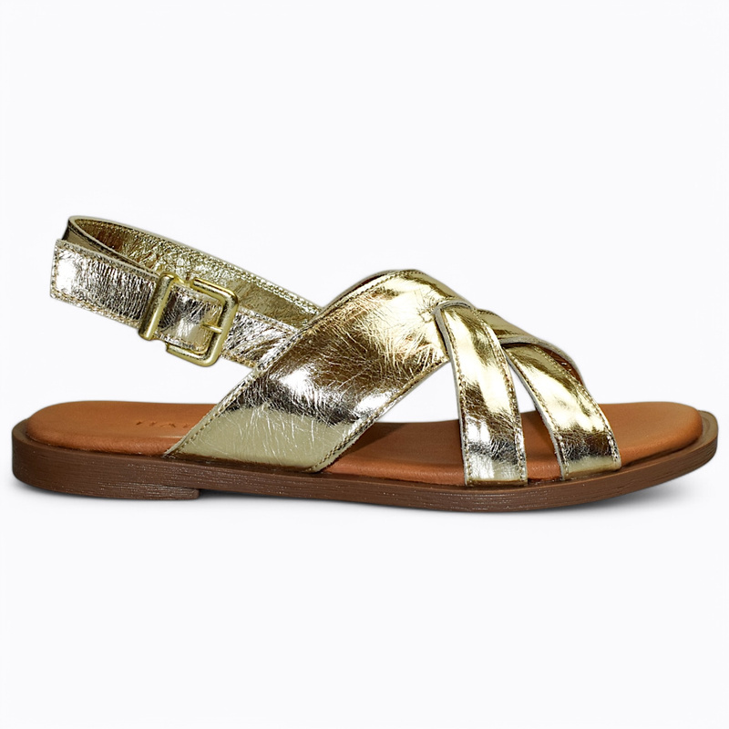 BRIXENA WOMEN'S GOLD SANDALS