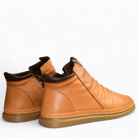 SKÓRZANE RUDE TRZEWIKI DAMSKIE RENATIA