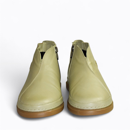 Simoria Women's Green Leather Boots