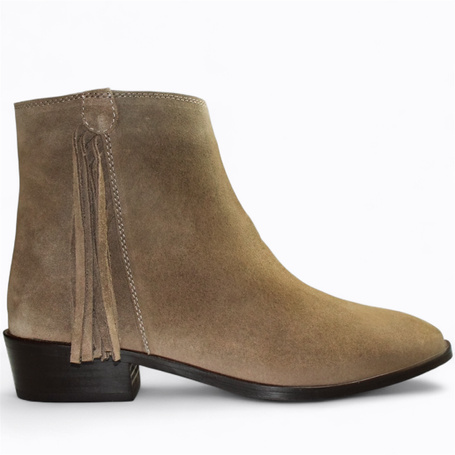 Ordelia Women's Gray Leather Cowboy Boots