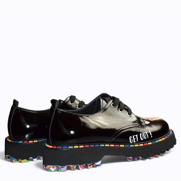 LAMIRIA BLACK LEATHER WOMEN'S LOW-TOP SHOES