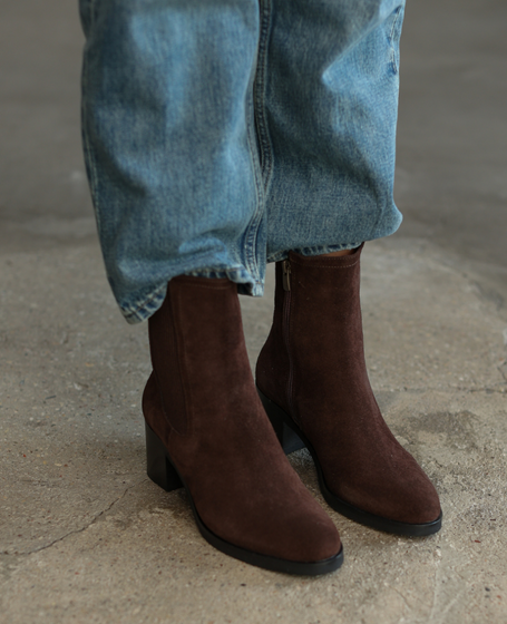 Tiselli Women's Leather Chocolate-Brown Ankle Boots