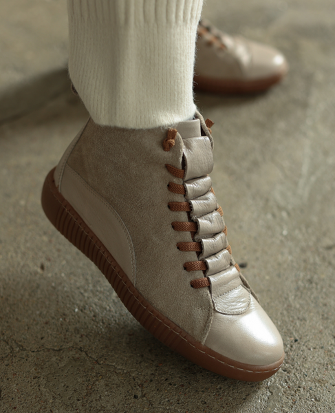 Corsina Women's Gray Leather Boots