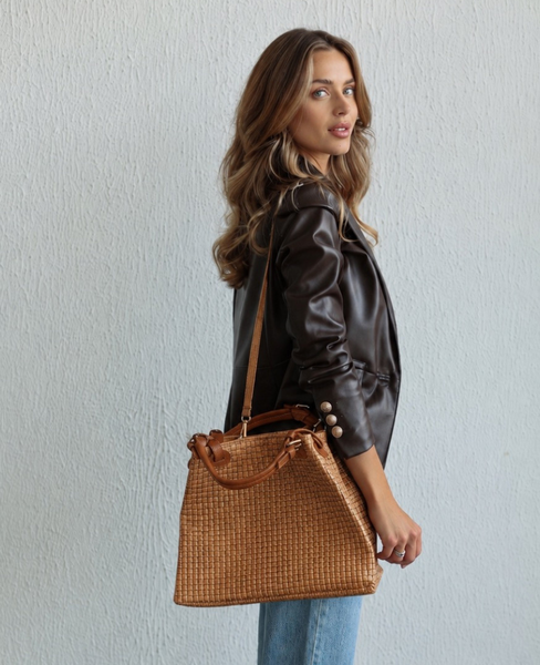 Zemeria Rudy - Leather, Braided Shopper Bag
