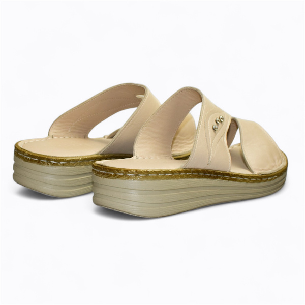JANTRIA BEIGE WOMEN'S FLIP-FLOPS