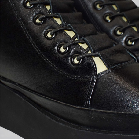Ulissia Women's Black Leather Ankle Boots
