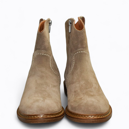 Skórzane szare kowbojki damskie Dimiria