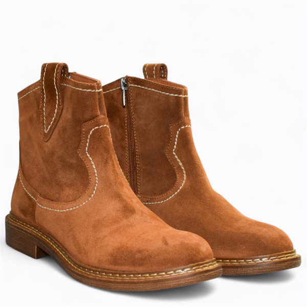 Callira Women's Red Leather Cowboy Boots