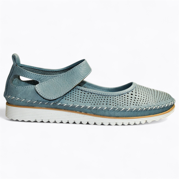 Drenira Women's Leather Denim Low-Top Shoes