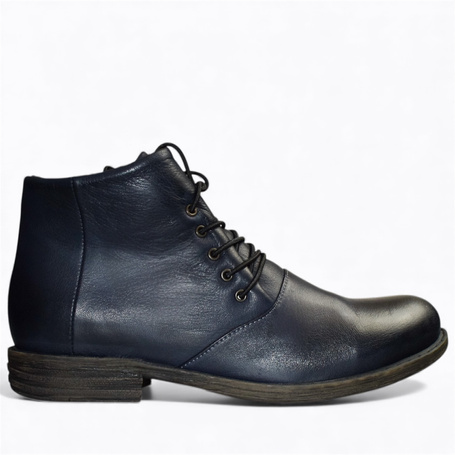 Evandra Women's Navy Blue Leather Boots