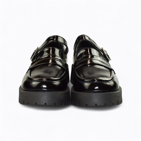 SKÓRZANE CZARNE PÓŁBUTY DAMSKIE JASLINE