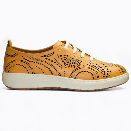 LANIVIA WOMEN'S MUSTARD-COLORED LOW-TOP SHOES