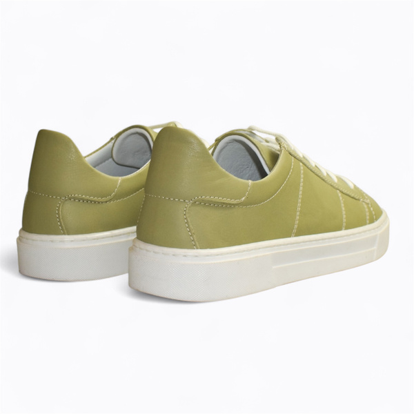Griveti Women's Mint-Colored Leather Loafers