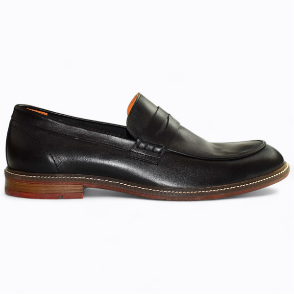 Cedrian Men's Black Leather Low-Top Shoes