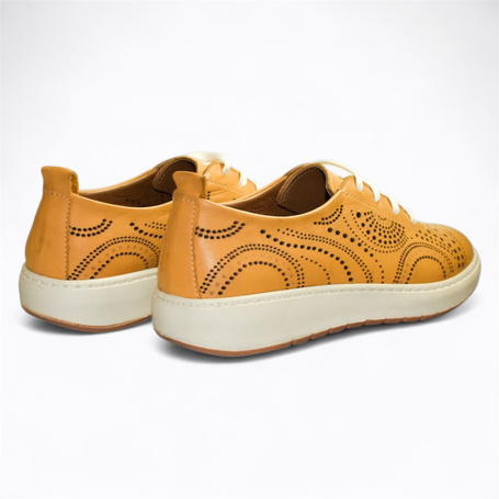 LANIVIA WOMEN'S MUSTARD-COLORED LOW-TOP SHOES