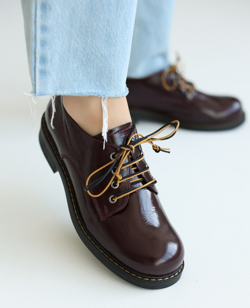 Blisera Women's Burgundy Leather Loafers
