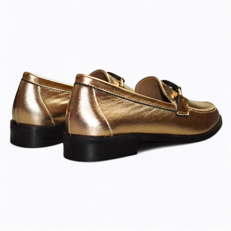 SEGRINA WOMEN'S LEATHER AND COPPER LOW-TOP SHOES