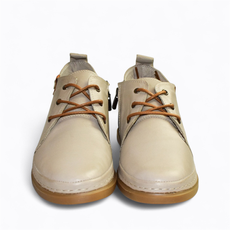 SKÓRZANE SZARE TRZEWIKI DAMSKIE DONTERI