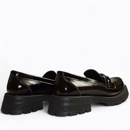 Fernandi Women's Black Leather Low-Cut Shoes