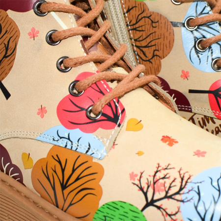 SKÓRZANE BEŻOWE TRZEWIKI DAMSKIE BRINARA