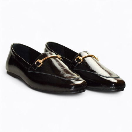 SKÓRZANE CZARNE PÓŁBUTY DAMSKIE ERISSAN