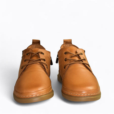 SKÓRZANE RUDE TRZEWIKI DAMSKIE DONTERI