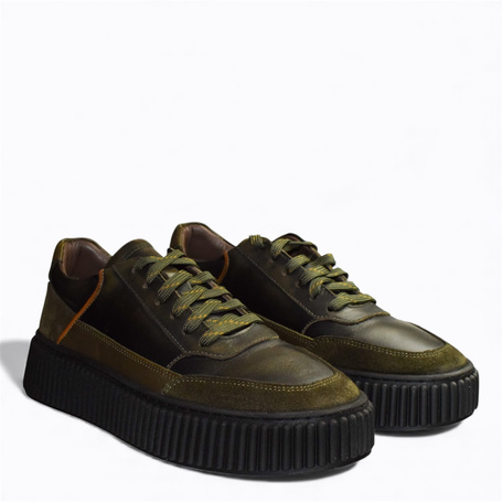 Brithus Men's Green Low-Top Shoes