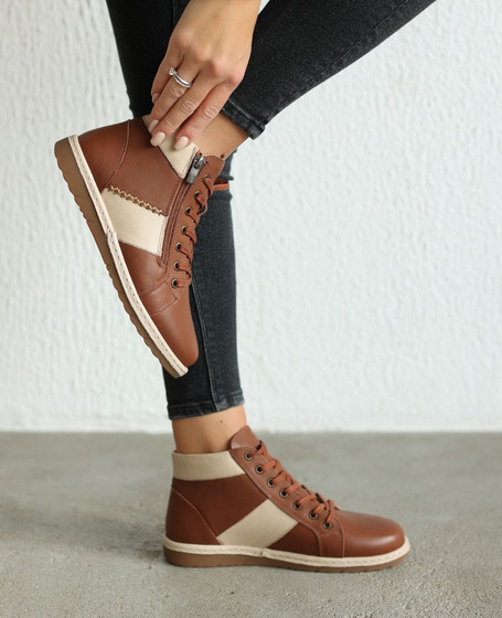 Esteril Women's Red Leather Boots