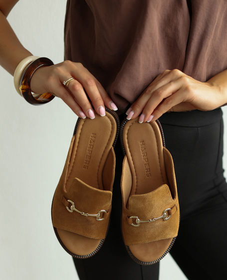 Ulisane Women's Red Leather Flip-Flops