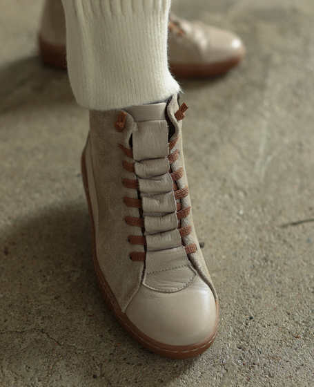 Corsina Women's Gray Leather Boots